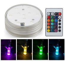 Load image into Gallery viewer, 1set hookah shisha accessories battery operated Led Light with remote control water pipe battery operated colored lights
