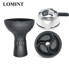 Load image into Gallery viewer, LOMINT Vortex Style Black Silicone Hookah Tobacco Bowl Shisha Hookahs Chicha Narguile Accessories For Kaloud lotus Drop Shipping