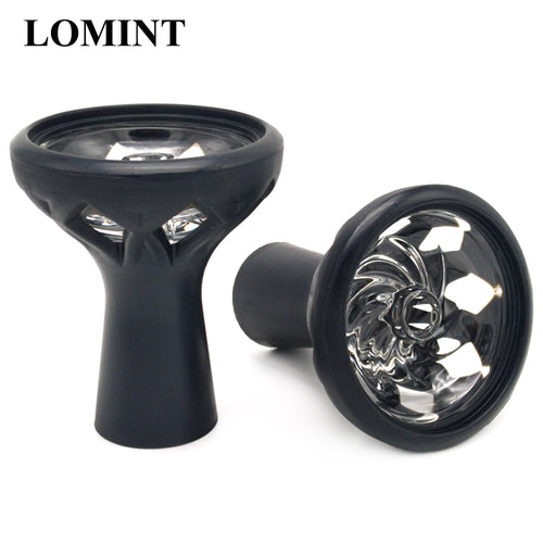 LOMINT Refractory Glass Silicone Hookah Bowls Shisha Tobacco Bowl Sheesha Chicha Narguile Cachimba Accessories smoke water pipe