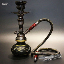 Load image into Gallery viewer, Revive glass narguile hookah set black shisha complete ceramic smoking bowl chicha 28.5cm water pipe hose nargile flower vase C2