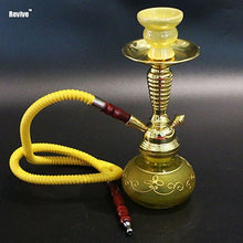 Load image into Gallery viewer, Revive glass narguile hookah set black shisha complete ceramic smoking bowl chicha 28.5cm water pipe hose nargile flower vase C2