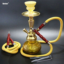 Load image into Gallery viewer, Revive glass narguile hookah set black shisha complete ceramic smoking bowl chicha 28.5cm water pipe hose nargile flower vase C2
