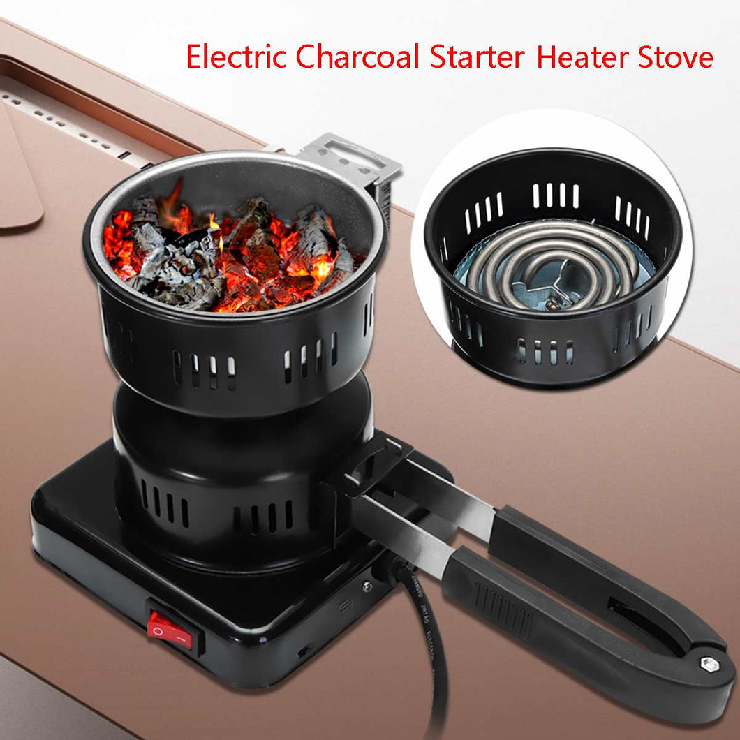 650W 220V 50-60Hz EU plug Electric Charcoal-Starter Heat Stove Coal-Hookah Shisha Burner Removable Handle Black Stainless Steel