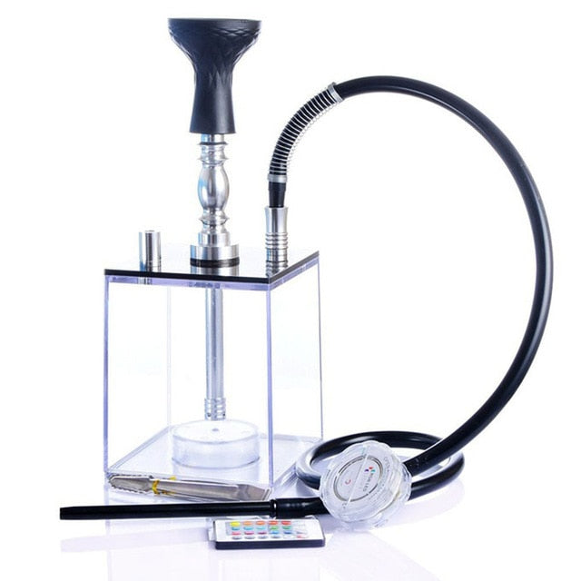 2019 Arab Acrylic Hookah Set,Hookah Cachimba Shisha Narguile LED Light Charcoal Tigela Hookah Base Sisha accessories Party Gifts