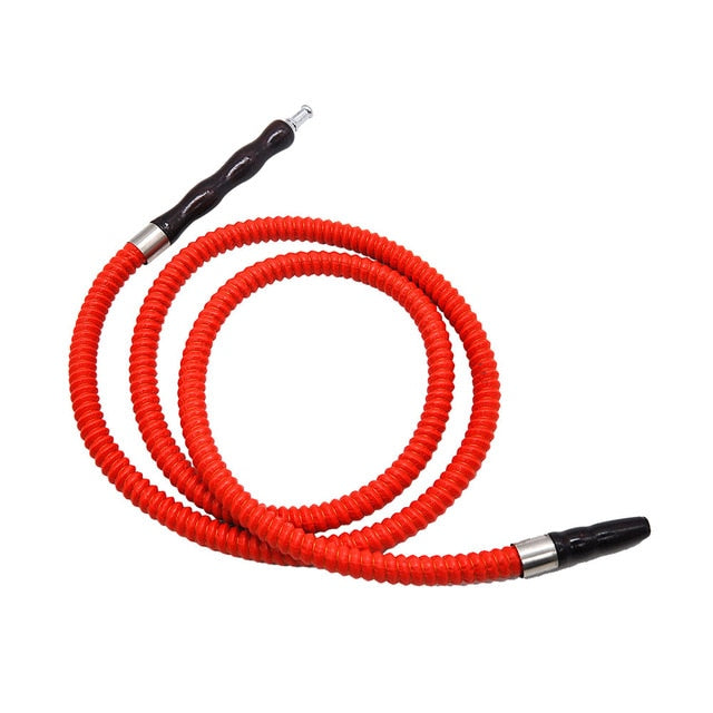 1.56M Synthetic Leather Shisa Hookah Hose with Wood Mouth Tip Shisha Pipe Narguile Chicha Accessories